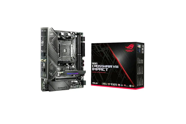 Asus 90MB11Q0-M0EAY0 ROG Crosshair VIII Impact Socket AM4 AMD X570 Chipset Mini-DTX System Board (Motherboard) Asus Part Number: 90MB11Q0-M0EAY0