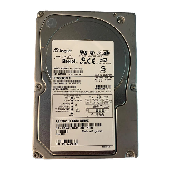 Dell 9Y572 36GB 10000RPM Ultra160 SCSI Hot-Pluggable 3.5-Inch Hard Drive With Tray For PowerEdge Server & PowerVault Storage Array Dell Part Number: 9Y572