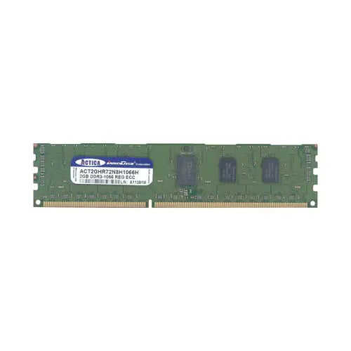 Actica ACT2GHR72N8H1066H 2GB DDR3-1066/PC3-8500 RDIMM 240-Pin CL7 Single Rank X8 ECC Registered Memory Module ACTICA Part Number: ACT2GHR72N8H1066H