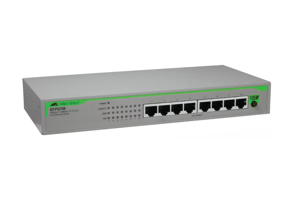 Allied Telesis AT-FS708L-30 FS700 Series 8 X Ports 10/100Base-TX Layer 2 Unmanaged Fast Ethernet Network Switch Allied Telesis Part Number: AT-FS708L-30