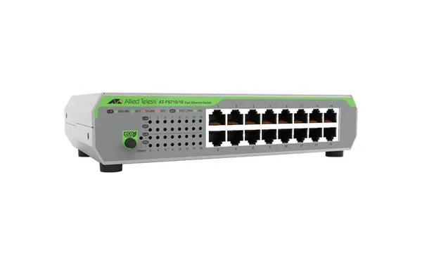 Allied Telesis AT-FS710/16E-10 FS710 Series 16 X Ports 10/100Base-TX Rack-Mountable Layer 2 Unmanaged Fast Ethernet Network Switch Allied Telesis Part Number: AT-FS710/16E-10