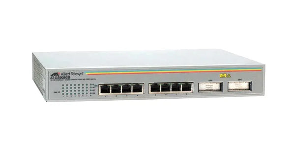 Allied Telesis AT-GS908GB-20 GS900 Series 8xPorts 1000Base-T + 2xExpansion Bays (GBIC) Layer2 Unmanaged Gigabit Ethernet Switch Allied Telesis Part Number: AT-GS908GB-20