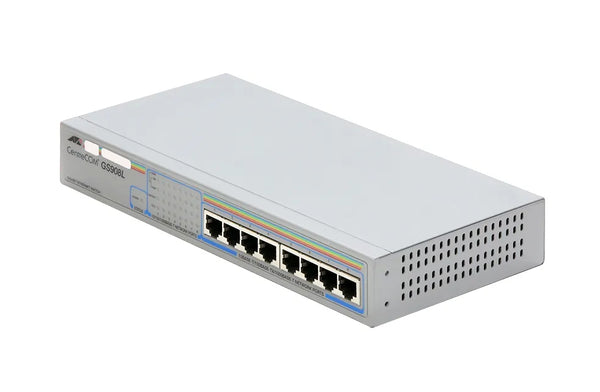 Allied Telesis AT-GS908L-20 GS900 Series 8 X Ports 1000Base-T Rack-Mountable Layer 2 Unmanaged Gigabit Ethernet Network Switch Allied Telesis Part Number: AT-GS908L-20