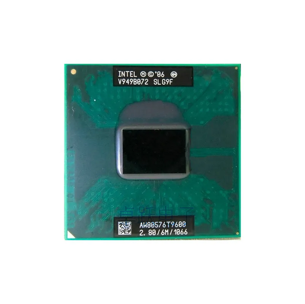 Intel AV80576GH0726M Core 2 Duo T9600 Dual-Core (2 Core) 2.80GHz 1066MHz FSB 6MB L2 Cache Socket BGA479 / PGA478 Processor Intel Part Number: AV80576GH0726M