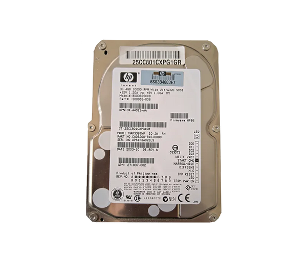 HP BD03695CC8 36.4GB 10000RPM Ultra320 SCSI LVD 68-Pin 3.5-Inch Hard Drive HP Part Number: BD03695CC8