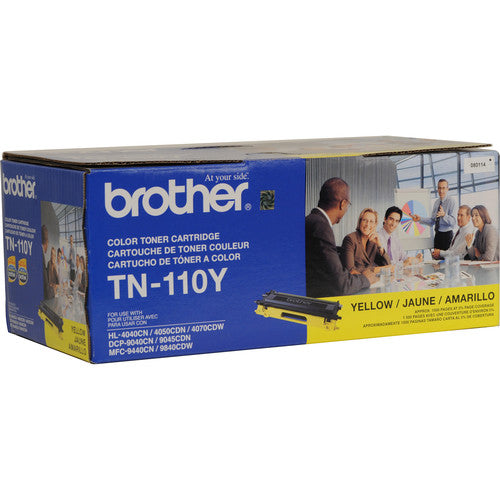 Vibrant Yellow Printing with Brother TN-110Y Standard Yield Toner Cartridge  BRTN110Y