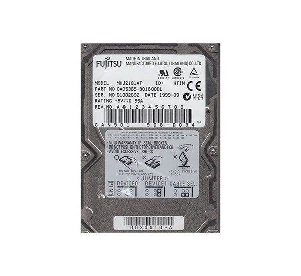 Fujitsu CA05365-B01600DL 18.1GB 4200RPM IDE Ultra ATA/66 (ATA-5) 512KB Cache 2.5-Inch Hard Drive Fujitsu Part Number: CA05365-B01600DL