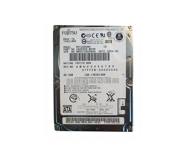 Fujitsu CA06500-B048 80GB 5400RPM SATA 1.5GB/S 8MB Cache 2.5-Inch Hard Drive Fujitsu Part Number: CA06500-B048