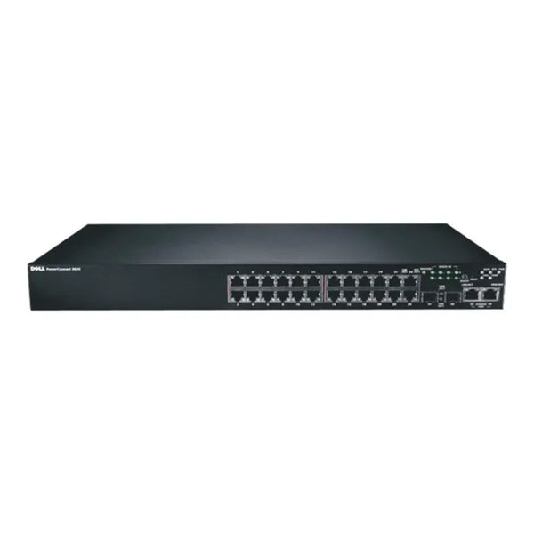 Dell CM308 PowerConnect 3524 24 X Ports 10/100Base-TX + 2 X Ports GE + 2 X Ports SFP Shared + 2 X Ports Layer 3 Managed 1U Rack-Mountable Stackable Fast Ethernet Network Switch Dell Part Number: CM308