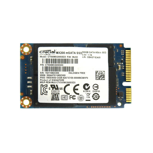 Crucial Technology CT500MX200SSD3 Mx200 500GB MSATA 6Gb/S Internal Solid State Drive