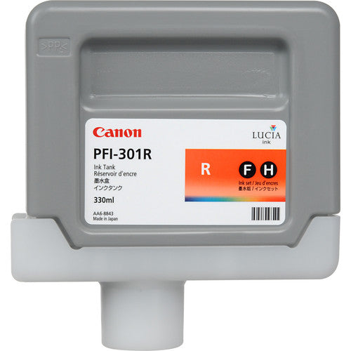 Canon PFI-301R Red Ink Tank (330mL) 1492B001AA