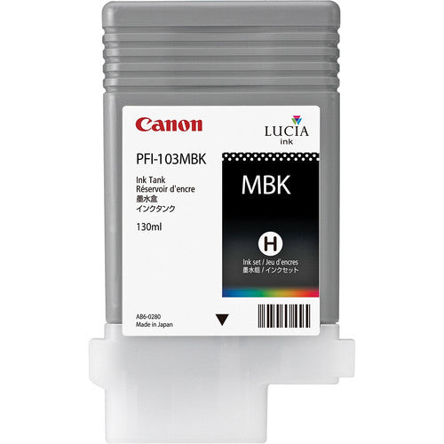 Canon PFI-103MBK Matte Black Ink Tank (130mL) 2211B001AA