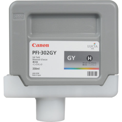 Canon PFI-302 Gray Ink Tank (330mL) 2217B001AA