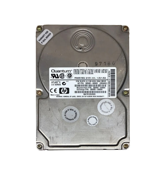 HP D3583-63004 4GB 7200RPM Ultra Wide SCSI 3.5-Inch Hard Drive HP Part Number: D3583-63004