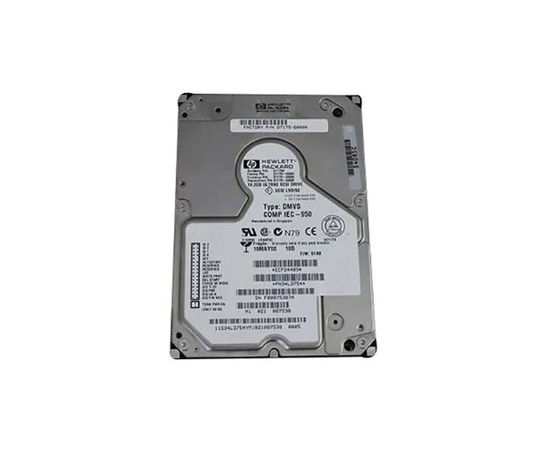 HP D7175-69000 18.2GB 10000RPM Wide Ultra2 SCSI Hot Swappable LVD 80-Pin 3.5-Inch Hard Drive With Tray HP Part Number: D7175-69000