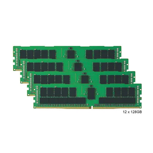 HP 1AX75AV 1.5TB Kit (12x128GB) DDR4-2666/PC4-21300 RDIMM 288-Pin CL19 Octal Rank X4 ECC Registered Memory Module HP Part Number: 1AX75AV