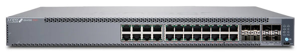 Juniper EX4100-24T EX4100 Series EX4100-24T 24 X Ports 10/100/1000Base-T + 4 X 10GbE Uplink Ports + 4 X 25GbE Stacking/Uplink Ports Layer 3 Managed 1U Rack-Mountable Gigabit Ethernet Network Switch Juniper Part Number: EX4100-24T