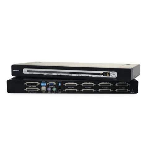 Belkin Omniview 16-Port Pro3 USB And PS/2 KVM Switch Stackable With Full Kit And AC Adapter Belkin Part Number: F1DA116Z