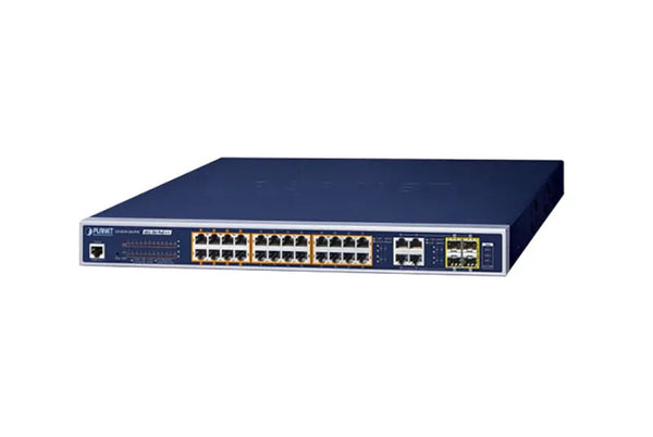 Planet GS-4210-24UP4C 24 X Ports PoE++ 1000Base-T + 4 X Ports SFP Layer 2 1U Rack-Mountable Managed Gigabit Ethernet Switch Planet Part Number: GS-4210-24UP4C