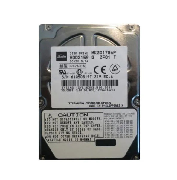 Toshiba HDD2159G 30GB 4200RPM IDE Ultra ATA/100 (ATA-6) 2MB Cache 2.5-Inch Hard Drive Toshiba Part Number: HDD2159G