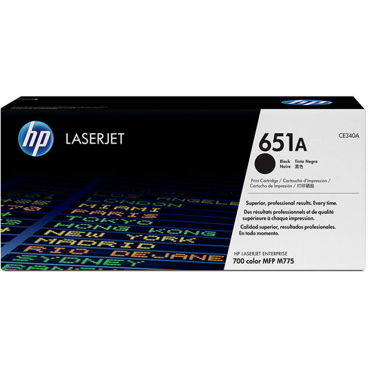 Genuine HP CE340A 651A Black Toner Cartridge (13,500 Pages) – Compatible with HP LaserJet Enterprise 700 Color MFP M775