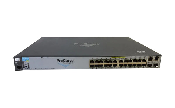 HP J9087AZ ProCurve 2610 Series 2610-24-PWR 24 X RJ-45 Ports PoE 10/100Base-TX + 2 X Dual Personality RJ-45/SFP (MiniGBIC) Ports Layer 2 Managed Rack-Mountable Fast Ethernet Network Switch HP Part Number: J9087AZ