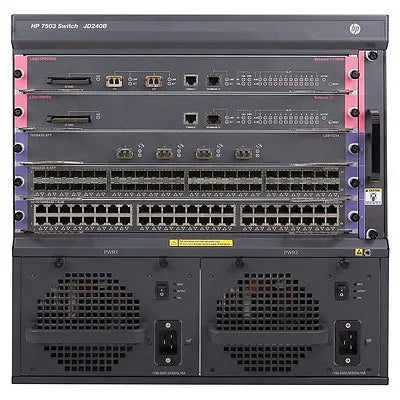 HP JG507A FlexNetwork 7503 48-Port 48 X Gig-T PoE+ Manager Switch HP Part Number: JG507A