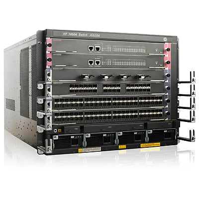 HP JG820A FlexNetwork 10500 Series 10504 2 X MPU Slots + 4 X Fabric Slots + 4 X I/O Slots 8U Rack-Mountable Switch Chassis HPE Part Number: JG820A
