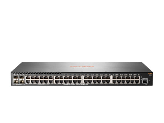 HPE JL254-61101 Aruba 2930F Series 2930F-48G-4SFP+ 48-Ports 1GBase-T + 4-Ports SFP+ 10GbE Layer 3 Managed 1U Rack-Mountable Gigabit Ethernet Network Switch HPE Part Number: JL254-61101