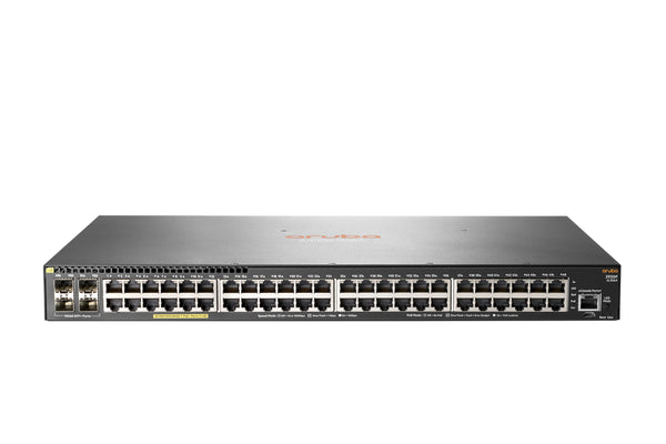 HP JL256AR Aruba 2930F Series 2930F-48G-PoE+-4SFP+ 48xRJ-45 Ports PoE+ 1000Base-T + 4xSFP+ Ports Layer3 Managed Gigabit Ethernet Switch HPE Part Number: JL256AR