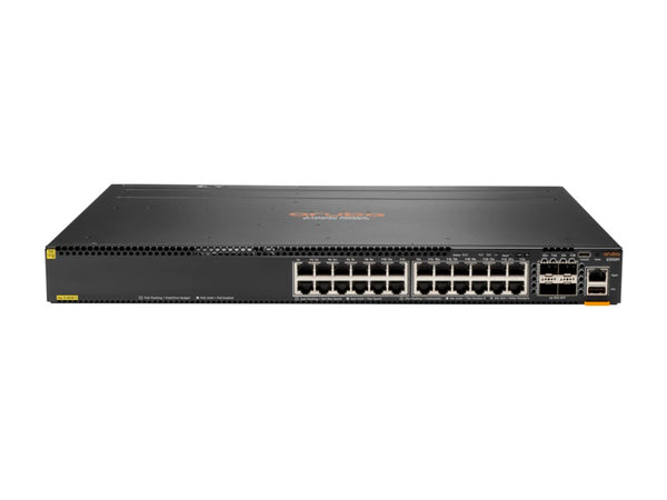HPE JL662A Aruba CX 6300 Series 6300M 24xPorts PoE+ 1000Base-T + 4xPorts SFP56 Layer3 Managed 1U Stackable Gigabit Ethernet Switch HPE Part Number: JL662A