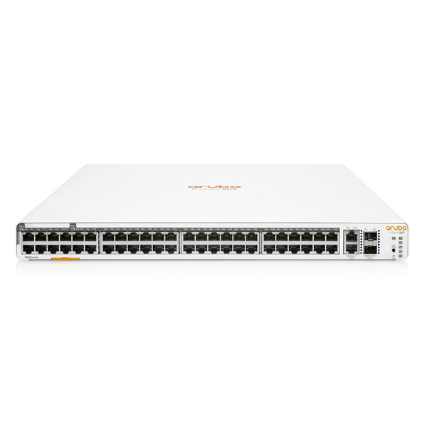 HPE JL809A#ABA Aruba Instant On 1960 Series 48-Ports 10/100/1000Base-T PoE (CL4 And CL6) + 2-Ports 10GbE SFP+ + 2-Ports 10GBase-T Layer 2 Managed Rack-Mountable Gigabit Ethernet Network Switch HPE Part Number: JL809A#ABA