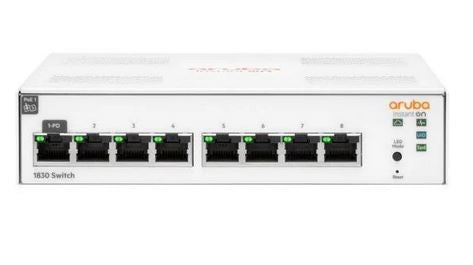 HPE JL810-61101 Aruba Instant On 1830 Series 1830-8G 8-Ports 10/100/1000Base-T Layer 2 Smart-Managed Gigabit Ethernet Network Switch HPE Part Number: JL810-61101
