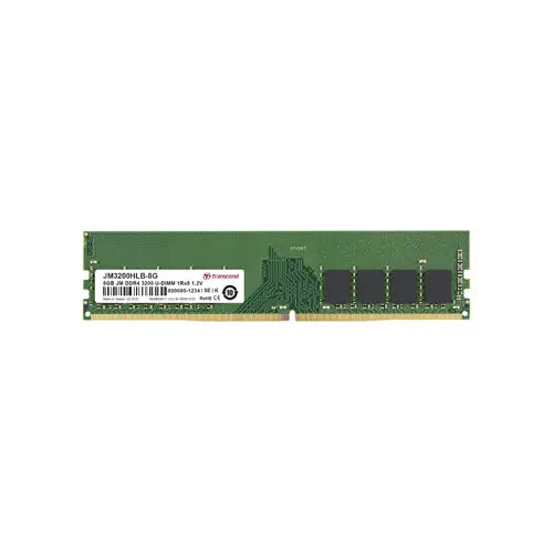 Transcend JM3200HLB-8G 8GB DDR4-3200/PC4-25600 UDIMM 288-Pin CL22 Single Rank X8 Unbuffered Memory Module Transcend Part Number: JM3200HLB-8G