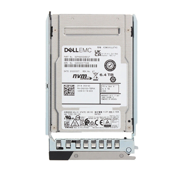 Dell JNV25 7.68TB Triple-Level Cell SAS 12Gb/S Hot-Pluggable Read Intensive 2.5-Inch Solid State Drive With Tray