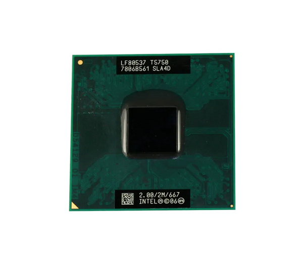 HP KQ436-69001 2.00GHz 667MHz FSB 2MB L2 Cache Socket PGA478 Intel Core 2 Duo T5750 Dual-Core (2 Core) Processor HP Part Number: KQ436-69001