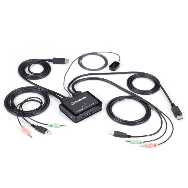 Black Box KV62-CBL 2 X Ports 4K60 DisplayPort Cable KVM Switch Black Box Part Number: KV62-CBL