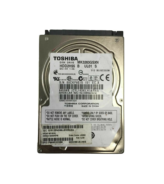 Toshiba MK3263GSXN 320GB 5400RPM SATA 3Gb/S 8MB Cache 2.5-Inch Hard Drive Toshiba Part Number: MK3263GSXN