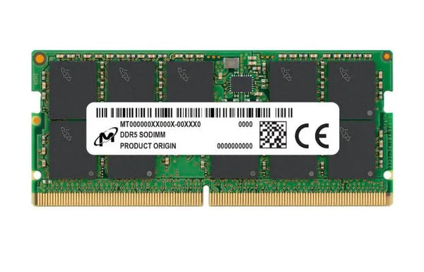 Micron MTC20C2085S1TC48BA1 32GB DDR5-4800/PC5-38400 SODIMM 262-Pin CL40 Dual Rank X8 Unbuffered Memory Module Micron Part Number: MTC20C2085S1TC48BA1