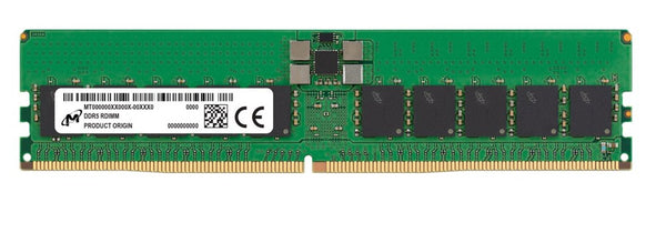 Micron MTC20F208XS1RC48BR 48GB PC5-38400 DDR5-4800MHz ECC Registered CL40 288-Pin DIMM Dual Rank Memory Module Micron Part Number: MTC20F208XS1RC48BR