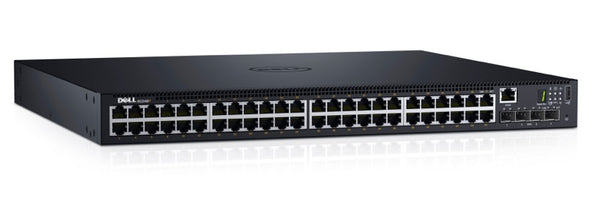 Dell MVV8J N1548P 48-Ports PoE+ 10/100/1000Base-T RJ-45 Gigabit Ethernet + 4-Ports 10Gbase-X SFP+ Layer 3 Managed 1U Rack-Mountable Network Switch Dell Part Number: MVV8J