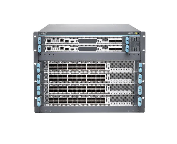 Juniper MX10004-BASE MX10004 4-Slot Chassis JNP10004 Includes 1 RE 2x Power Supplies 2 Fan Trays 2 Fan Tray Controllers And 5 Switch Fabric Cards Juniper Part Number: MX10004-BASE