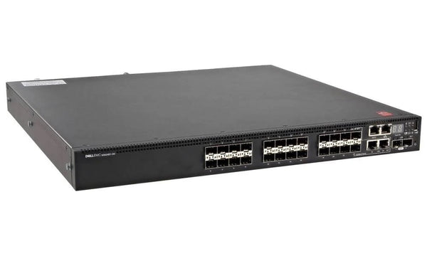 Dell N3024EF-ON Networking N3000 Series N3024EF 24xPorts 10/100/1000Base-T + 2xSFP+ Combo Ports Layer3 Managed 1U Gigabit Ethernet Switch Dell Part Number: N3024EF-ON