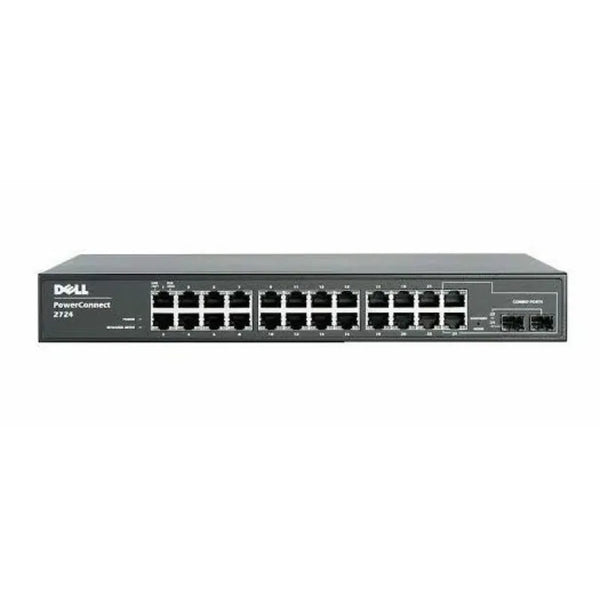 Dell NF304 PowerConnect 2724 24-Ports 10/100/1000Base-T + 2-Ports SFP Layer 3 Managed Gigabit Ethernet Network Switch Dell Part Number: NF304