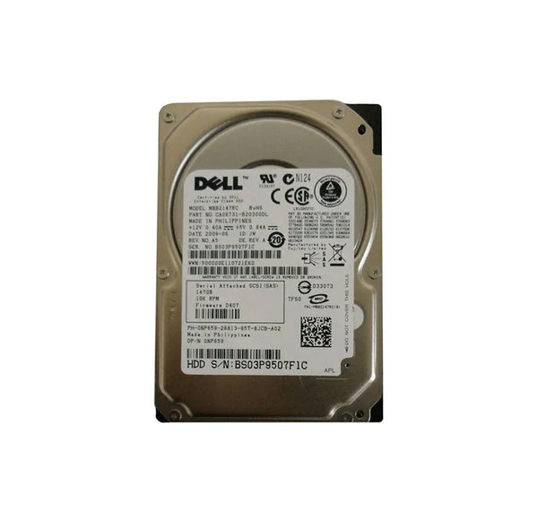 Dell NP659 147GB 10000RPM SAS 3Gb/S Hot-Pluggable 16MB Cache 2.5-Inch Hard Drive With Tray For PowerEdge Servers Dell Part Number: NP659
