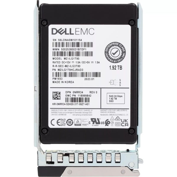 Dell N0VK0 1.92TB Triple-Level Cell PCI Express Gen 4.0 NvMe Read Intensive U.2 2.5-Inch Solid State Drive