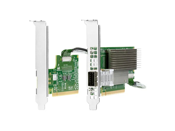HPE P06154-B23 1 X Port QSFP56 Fibre Channel PCIe 3.0 X16 Auxiliary Card With 350mm Cable For ProLiant DL Rack Mount Gen10 Servers HPE Part Number: P06154-B23