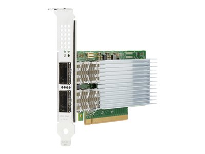 HPE P21112-B21 E810-CQDA2 2 X QSFP28 Ports 100GBase-X PCIe Gen 4 X 16 Gigabit Ethernet Adapter HPE Part Number: P21112-B21