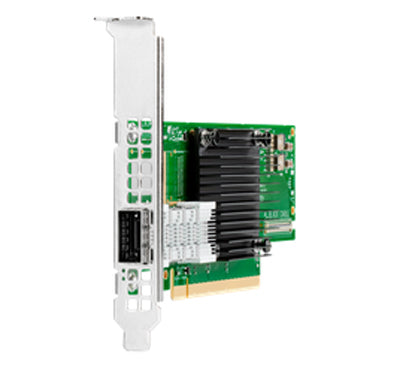 HPE P24251-001 InfiniBand MCX653105A-ECAT HDR100/Ethernet 100GbE 1-Port QSFP56 PCIe4 X16 Network Adapter HPE Part Number: P24251-001