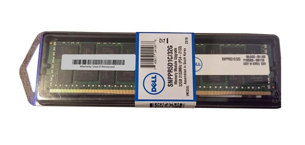 Dell PR5D1 32GB DDR4-2133/PC4-17000 RDIMM 288-Pin CL15 Quad Rank X4 ECC Registered Memory Module Dell Part Number: PR5D1